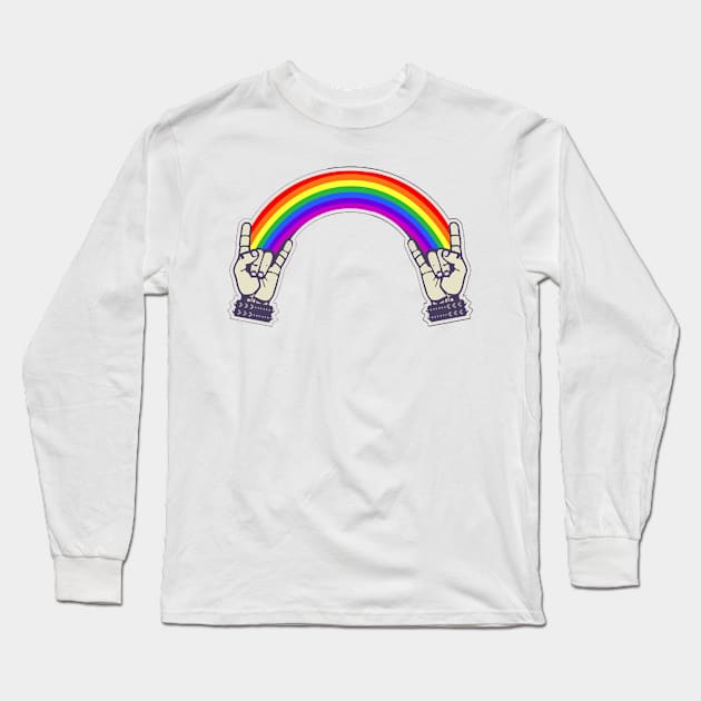 Rainbow Rock - Plain Long Sleeve T-Shirt by supertwistedgaming